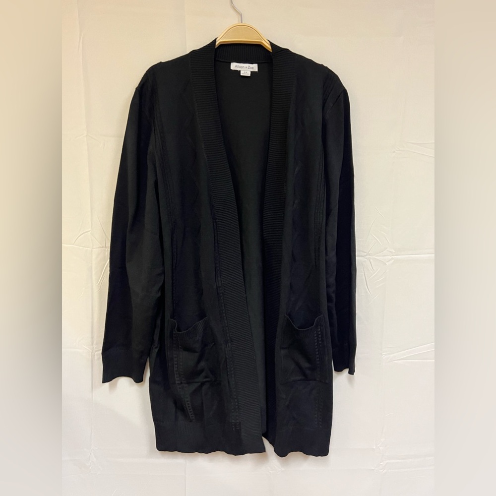 NEW ALLISON + ZOE BLACK CARDIGAN SIZE: 1X